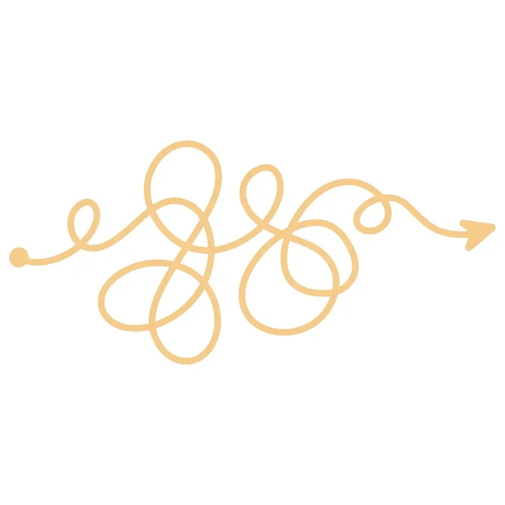 Looping and intersecting squiggly lines to denote the confusion ADHD can cause.